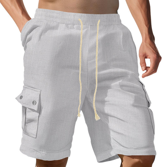 VLTGE men's straight leg basketball shorts street casual front view