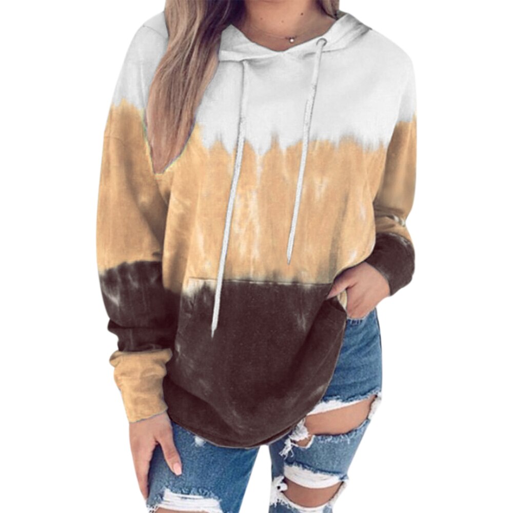 VLTGE tie-dye print hoodie oversized long sleeve streetwear front view