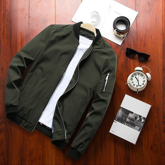 VLTGE casual bomber jacket streetwear men front view