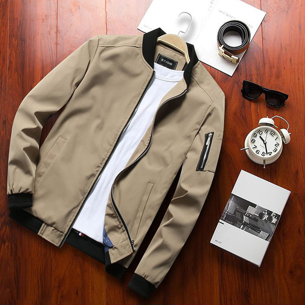 VLTGE casual bomber jacket streetwear men front view