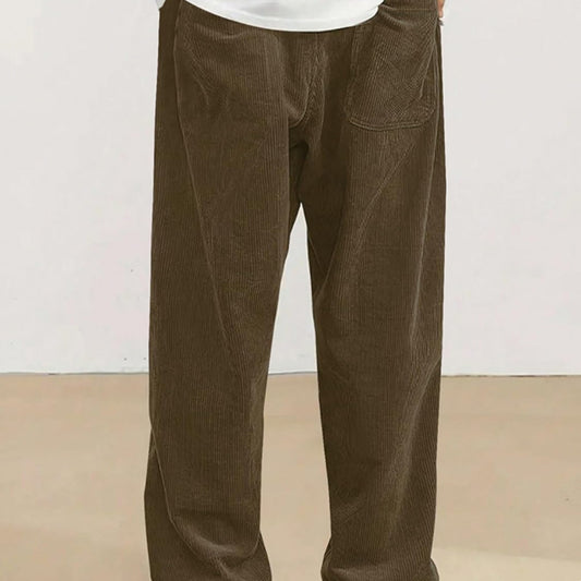 VLTGE men's loose fit drawstring trousers streetwear front view