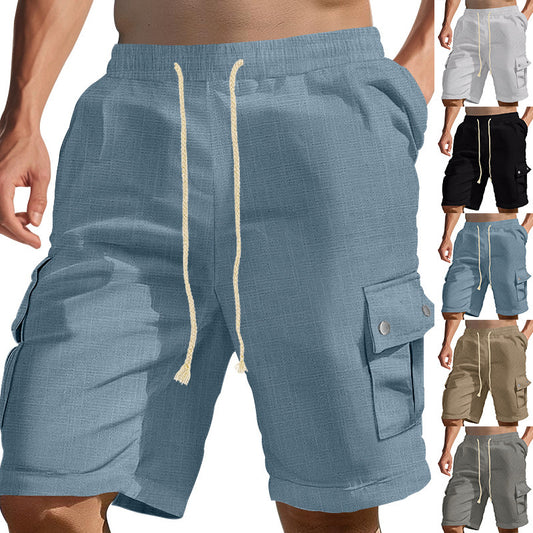 VLTGE men's straight leg basketball shorts street casual front view