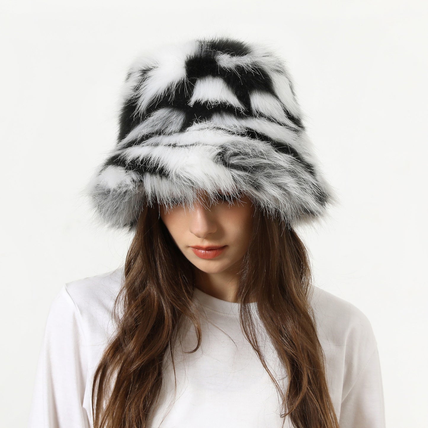 VLTGE plush premium bucket hat warm dome crown streetwear front view